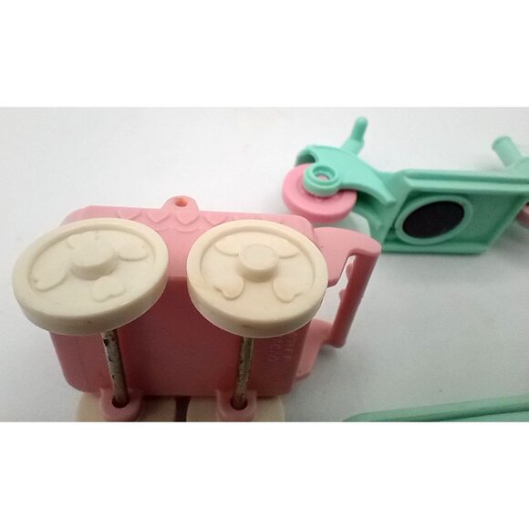 Precious Places Fisher Price Vintage Wagon Buggy Scooter Dollhouse Kids Toys - Picture 9 of 15